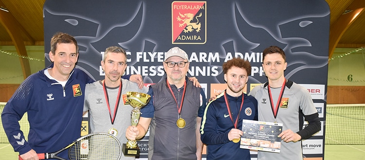 Fun and games for a good cause at the first Flyeralararm Admira Business Tennis Cup